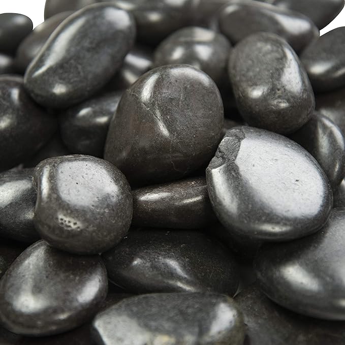 MSI Decorative Polished Black Pebbles, 0.2 inch - 0.5 inch, 40 lb. Bag