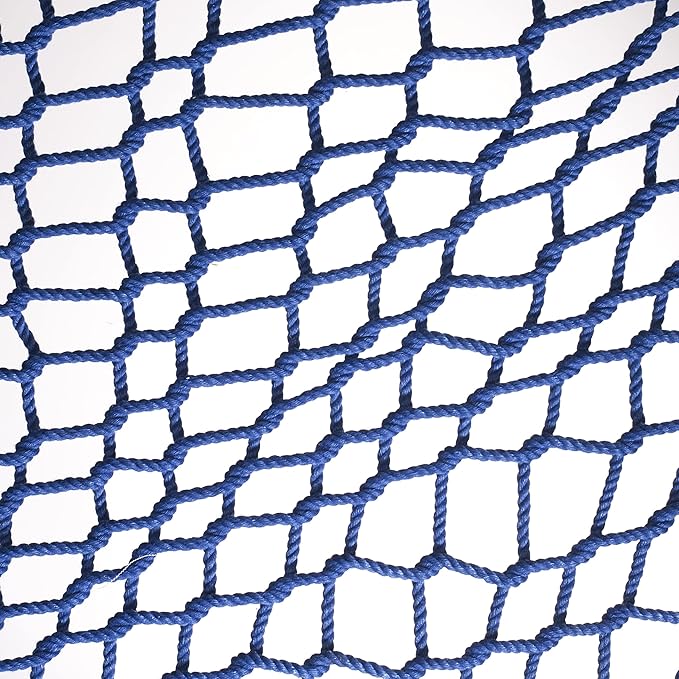 Fab Habitat Rope Recycled Polyester Hammock - Miami - Blue - Indoor/Outdoor, Quick Dry, 2 Person 400 lbs Capacity - Patio, Poolside, Backyard, Garden, Beach, Balcony - 12-14 ft Adjustable