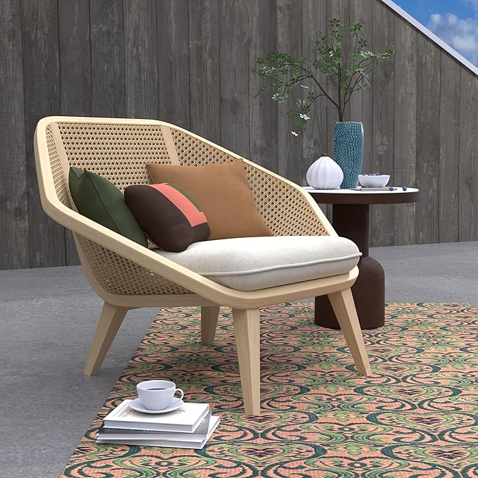 Mad Mats Traditional Outdoor Rug, Reversible Plastic Mat (4' x 6', Oasis - Medium Green)