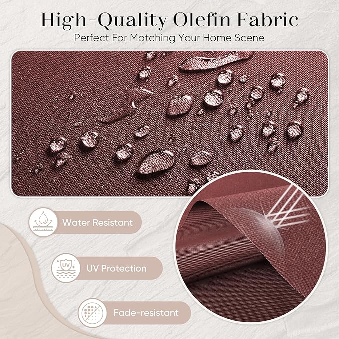 Outdoor Chair Cushions-Patio Chair Cushions Set of 2 with Removable Cover 22 X 25 Inch Outdoor Cushions for Patio Furniture Chair Sofa Couch-Red
