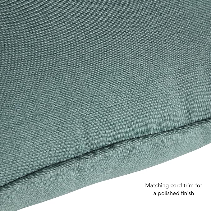 Greendale Home Fashions Outdoor 2-Piece Deep Seat Cushion Set, Seafoam