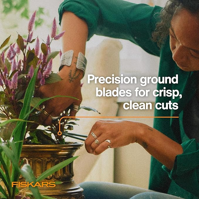 Fiskars Detail Snipper & Holder, Precision Indoor Gardening Tool, 6"