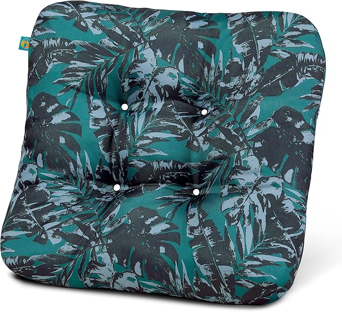 Duck Covers Water-Resistant Indoor/Outdoor Seat Cushions, 19 x 19 x 5 Inch, 2 Pack, Olympic Forest, Outdoor Patio Cushions