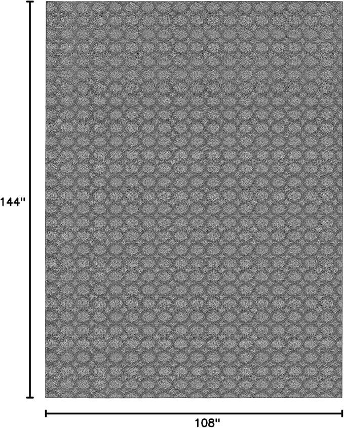 Garland Rug Garden Trellis 9 ft. x 12 ft. Indoor/Outdoor Area Rug Outdoor Waterproof Rug for Patio, Camping Rugs, RV, Porch, Deck, Camper, Balcony, Backyard for High-Traffic Areas, Heather Gray