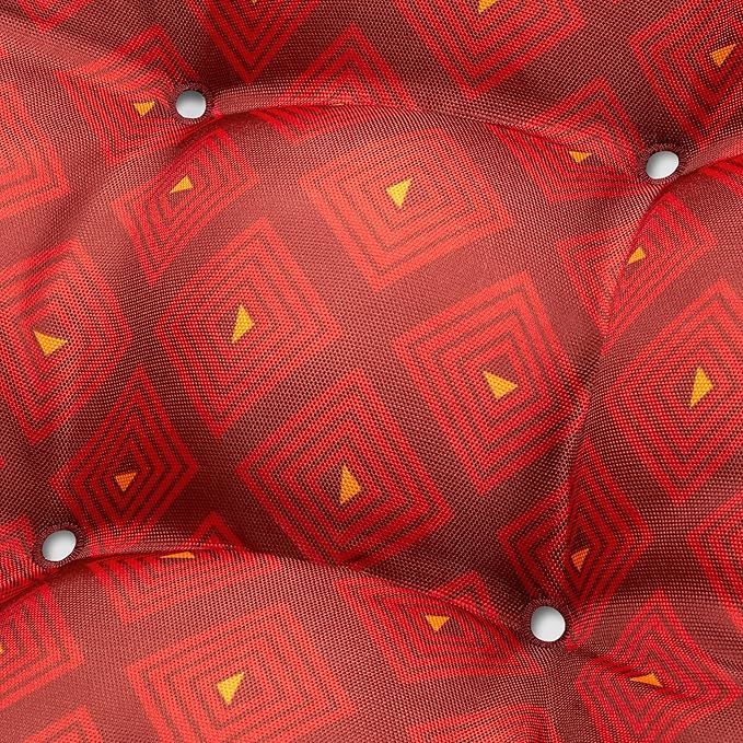 Duck Covers Water-Resistant Indoor/Outdoor Seat Cushions, 19 x 19 x 5 Inch, 2 Pack, Ruby Mosaic, Outdoor Patio Cushions