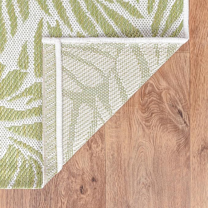 Keen Home Design Terrace Outdoor Runner Rug - 26"x119" Washable Indoor/Outdoor Rug for Patio, Kitchen, Balcony, Beach, Garden, Deck and Porch, Size: 2'2" x 9'11", Rainforest Green