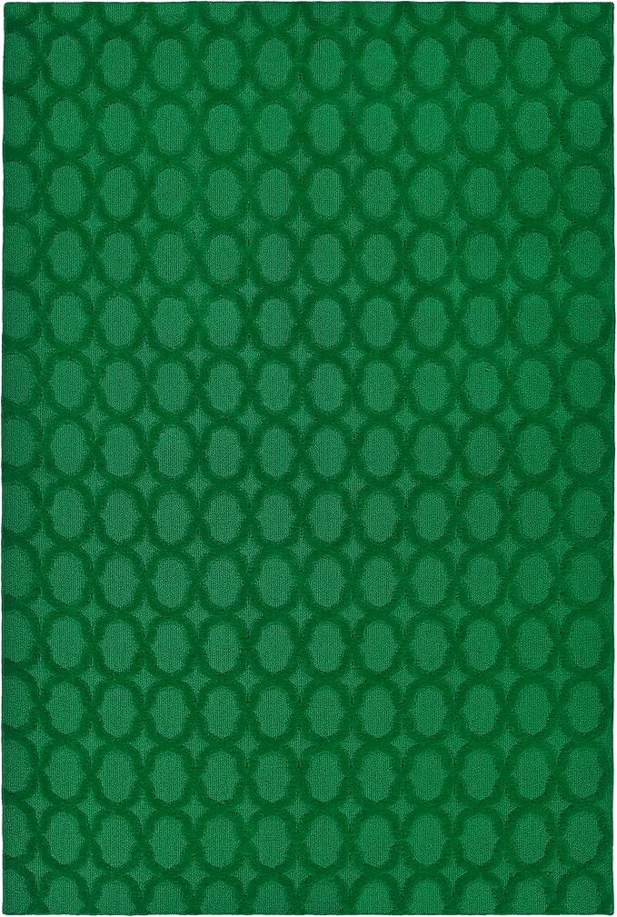Garland Rug Garden Trellis 6 ft. x 9 ft. Indoor/Outdoor Area Rug Outdoor Waterproof Rug for Patio, Camping Rugs, RV, Porch, Deck, Camper, Balcony, Backyard for High-Traffic Areas, Green