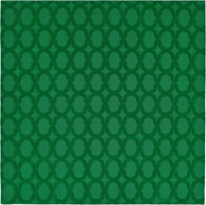 Garland Rug Garden Trellis 6 ft. x 6 ft. Square Indoor/Outdoor Area Rug Outdoor Waterproof Rug for Patio, Camping Rugs, RV, Porch, Deck, Camper, Balcony, Backyard for High-Traffic Areas, Green