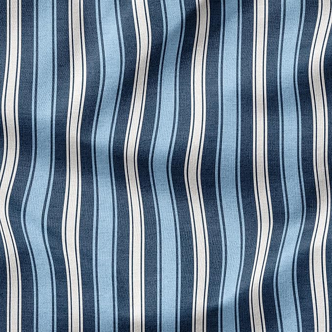 Arden Plush Modern Tufted Polyfill Dining Chair Cushion, 21 x 40, Arden x Alexandra Kay Collection, Water Repellent, Fade Resistant, Striped for The Heart