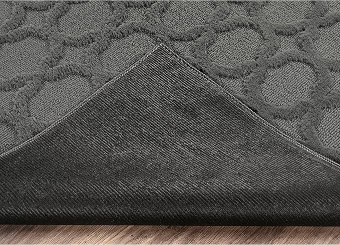 Garland Rug Garden Trellis 4 ft. x 6 ft. Indoor/Outdoor Area Rug Outdoor Waterproof Rug for Patio, Camping Rugs, RV, Porch, Deck, Camper, Balcony, Backyard for High-Traffic Areas, Cinder Gray