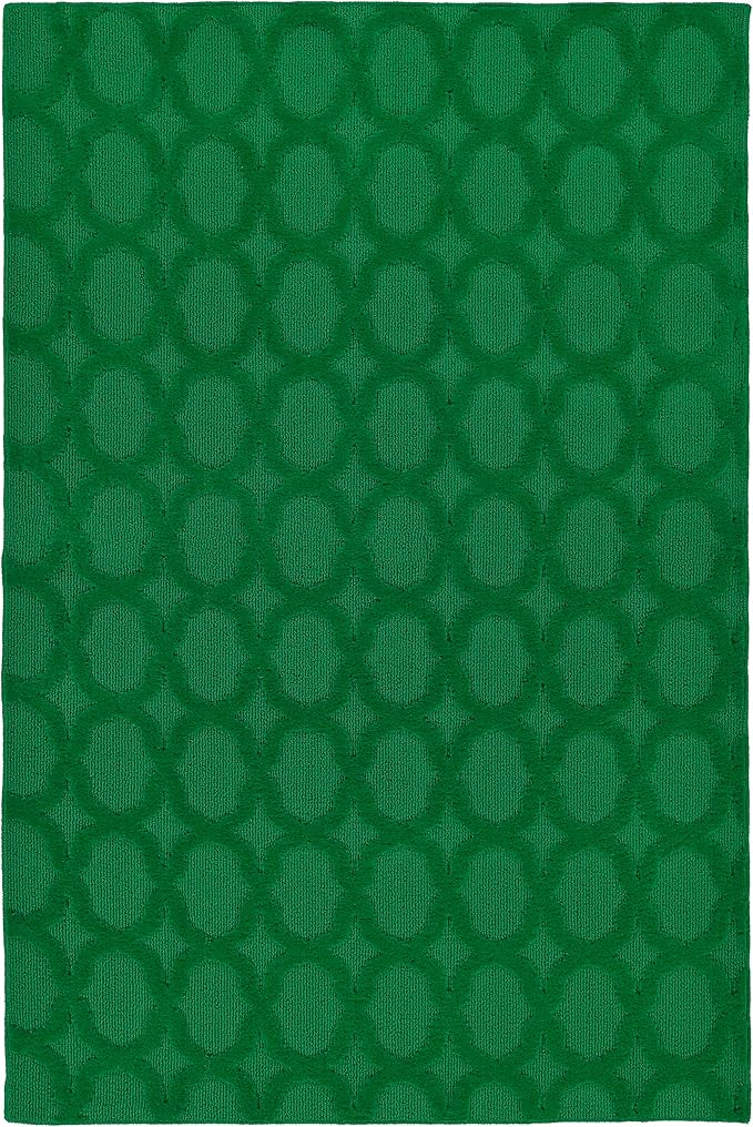 Garland Rug Garden Trellis 4 ft. x 6 ft. Indoor/Outdoor Area Rug Outdoor Waterproof Rug for Patio, Camping Rugs, RV, Porch, Deck, Camper, Balcony, Backyard for High-Traffic Areas, Green