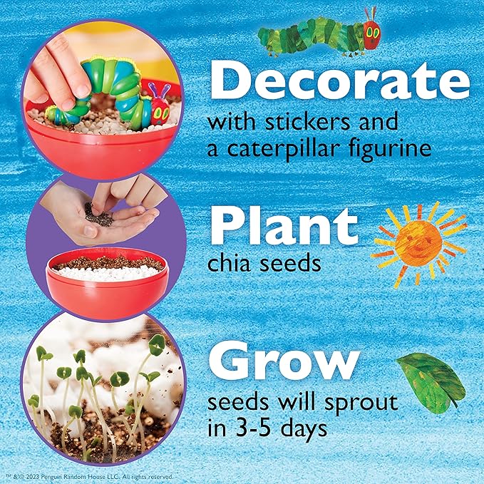 Creativity for Kids The Very Hungry Caterpillar: Ready to Grow Garden - Science Terrarium Kit Inspired from The World of Eric Carle Books, Learning & Education Gifts for Kids (Ages 6+)
