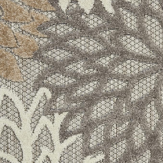 Nourison Home Aloha Natural 2'8" x 4' Area Rug - Easy Clean, Non Shedding, Bed Room, Living Room, Dining Room, Kitchen (3' x 4')
