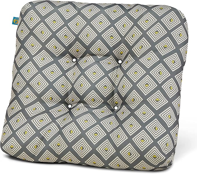 Duck Covers Water-Resistant Indoor/Outdoor Seat Cushions, 19 x 19 x 5 Inch, 2 Pack, Moonstone Mosaic, Outdoor Patio Cushions
