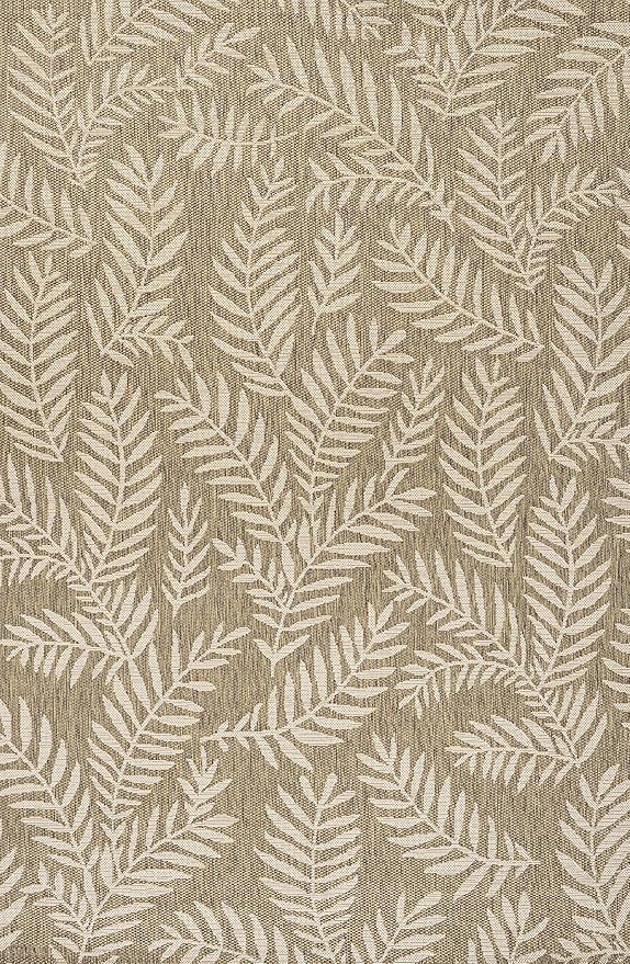 JONATHAN Y Palm Frond Indoor Outdoor Area Rug 3X5 Brown/Beige, Nevis for Backyard, Patio, Porch, Easy-Cleaning, High Traffic, Pet-Friendly, Non-Shedding (SMB119A-3)
