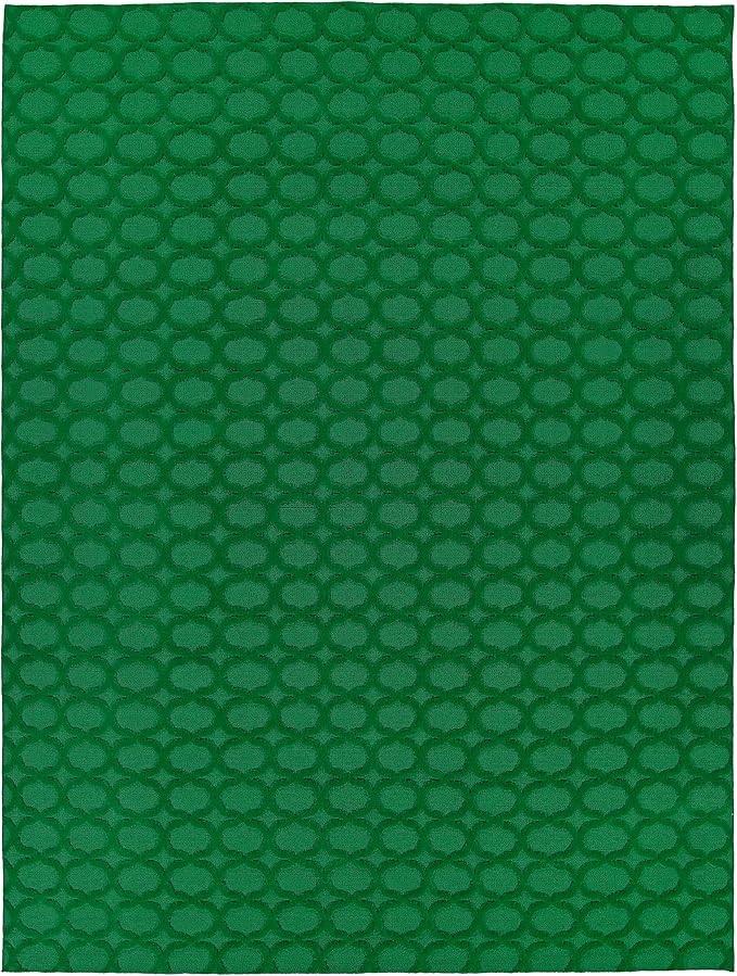 Garland Rug Garden Trellis 9 ft. x 12 ft. Indoor/Outdoor Area Rug Outdoor Waterproof Rug for Patio, Camping Rugs, RV, Porch, Deck, Camper, Balcony, Backyard for High-Traffic Areas, Green