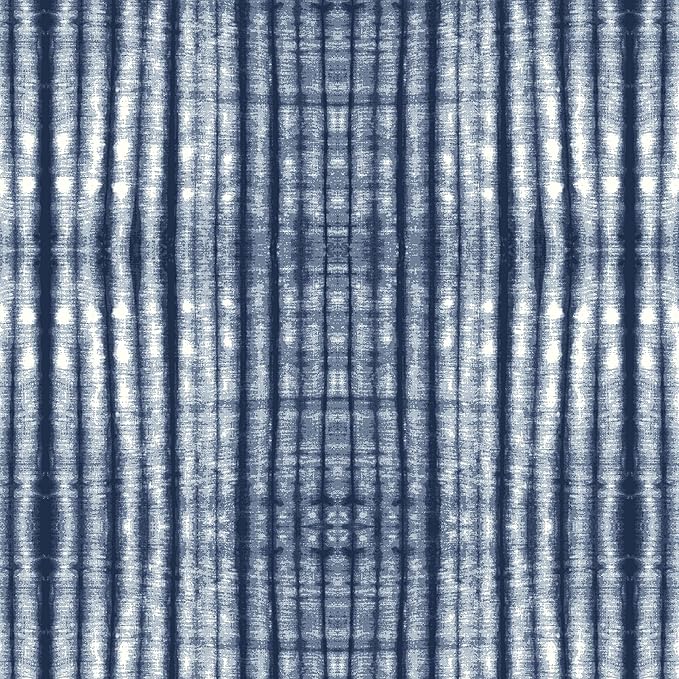 Arden Outdoor Adirondack or Rocking Chair Cushion, 20 x 17, Rain-Proof, Fade Resistant 17 x 20, Blue Shibori Stripe