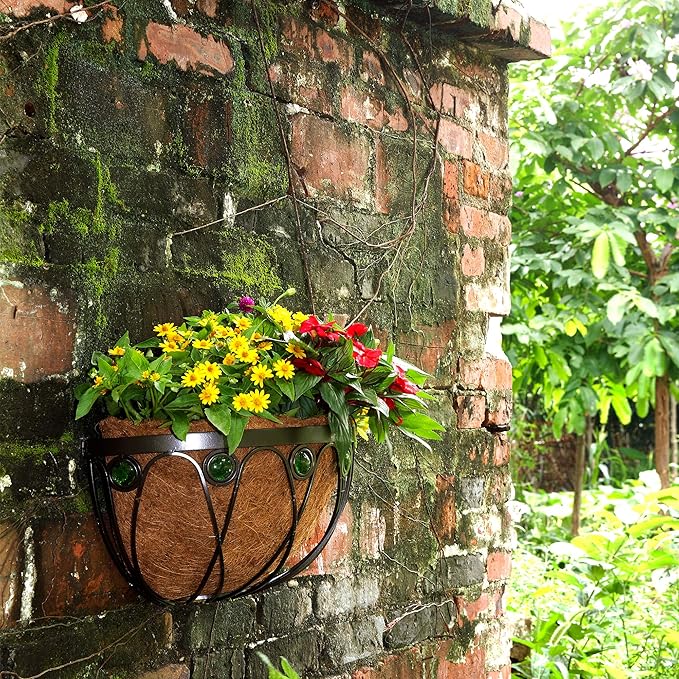 Arcadia Emerald Series Wall Manger Planter, 16-Inch