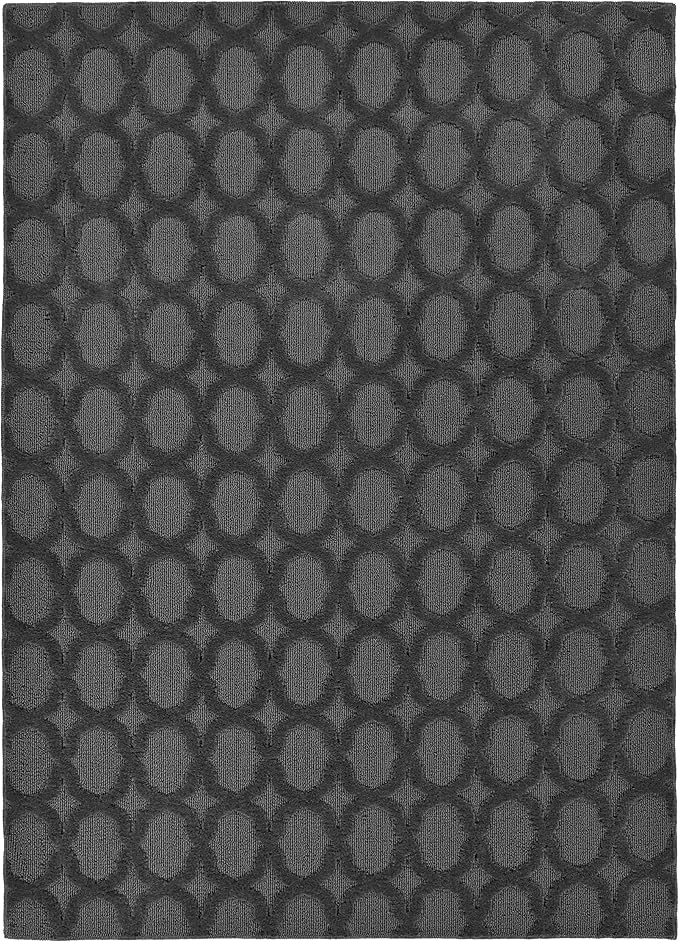 Garland Rug Garden Trellis 5 ft. x 7 ft. Indoor/Outdoor Area Rug Outdoor Waterproof Rug for Patio, Camping Rugs, RV, Porch, Deck, Camper, Balcony, Backyard for High-Traffic Areas, Cinder Gray