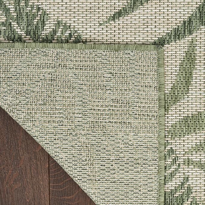 Nourison Home Garden Oasis Ivory Green 4' x 6' Area Rug - Easy Clean, Non Shedding, Bed Room, Living Room, Dining Room, Kitchen (4' x 6')