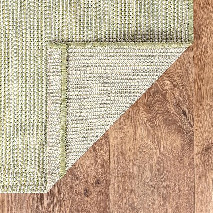 Keen Home Design Terrace Outdoor Throw Rug - 36"x60" Washable Indoor/Outdoor Rug for Patio, Kitchen, Balcony, Beach, Garden, Deck and Porch, Size: 3' x 5', Solid Green
