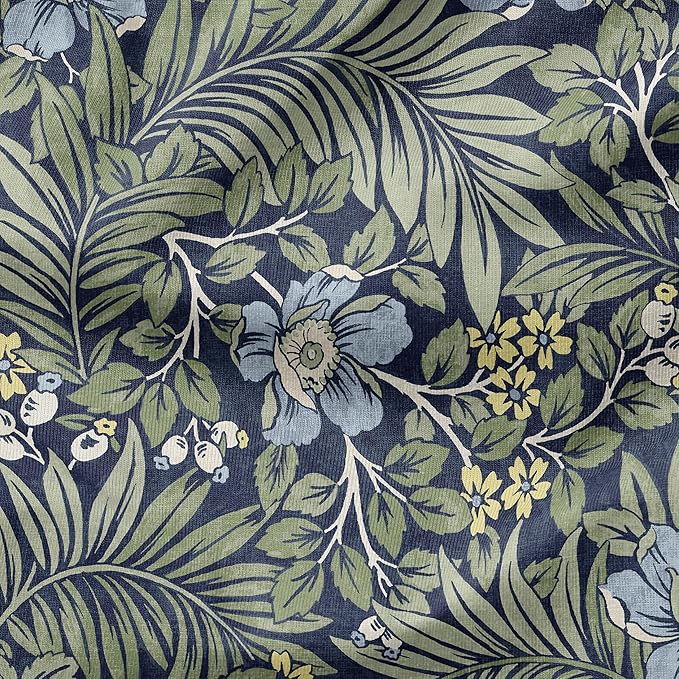 Arden Foam Outdoor Bench Cushion, 48 x 18, Made with ProFoam, Rain-Proof, Fade Resistant, Sapphire Morrison Floral