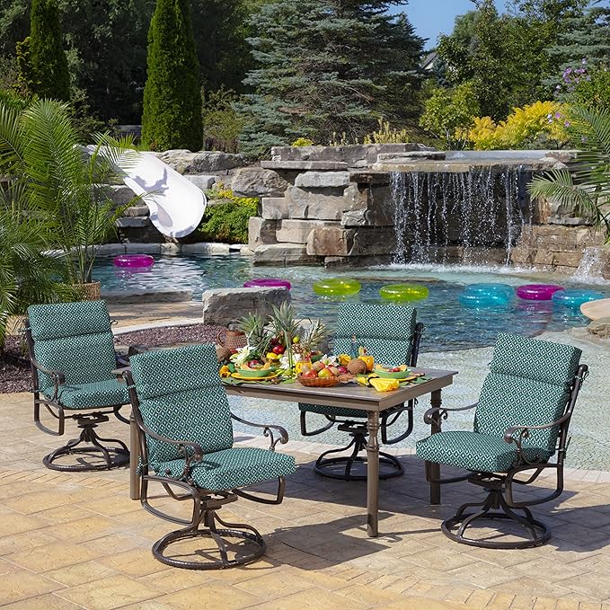 Arden Outdoor Chair Cushion, 21 x 20, Rain-Proof, Fade Resistant 21 x 20, Alana Tile