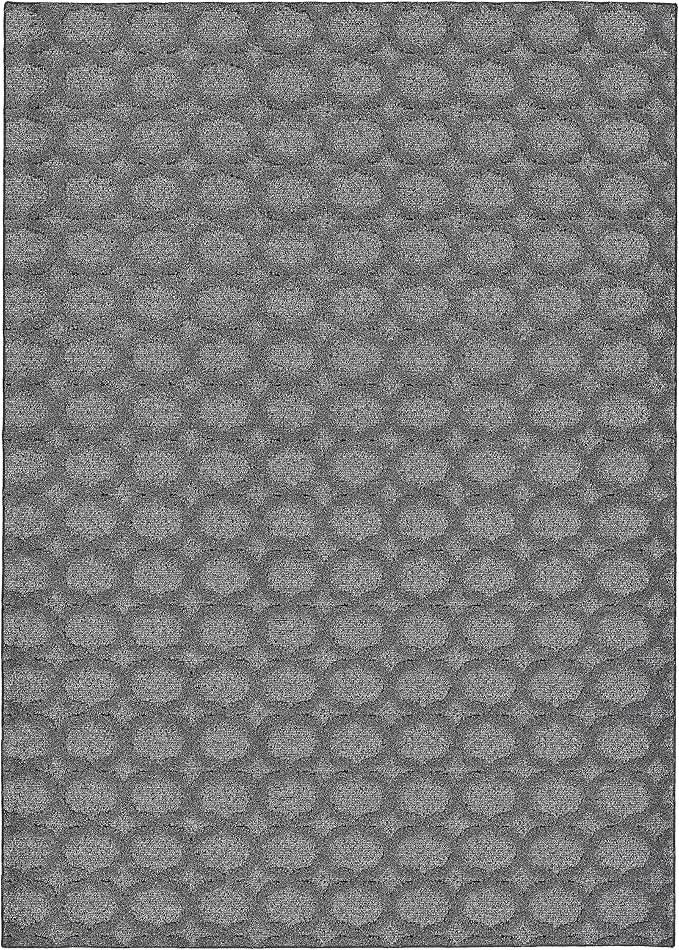 Garland Rug Garden Trellis 6 ft. x 9 ft. Indoor/Outdoor Area Rug Outdoor Waterproof Rug for Patio, Camping Rugs, RV, Porch, Deck, Camper, Balcony, Backyard for High-Traffic Areas, Heather Gray