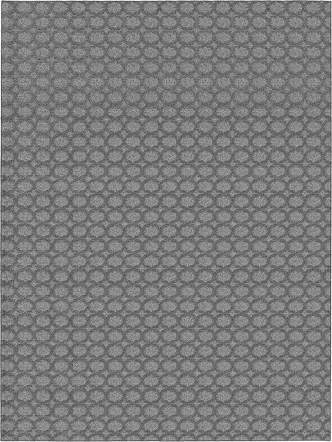 Garland Rug Garden Trellis 9 ft. x 12 ft. Indoor/Outdoor Area Rug Outdoor Waterproof Rug for Patio, Camping Rugs, RV, Porch, Deck, Camper, Balcony, Backyard for High-Traffic Areas, Heather Gray